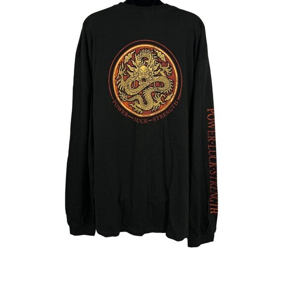 Crazy Shirts Extra Extra Large Golden Dragon Long Sleeve Tee Shirt XXL Black New - Picture 5 of 9